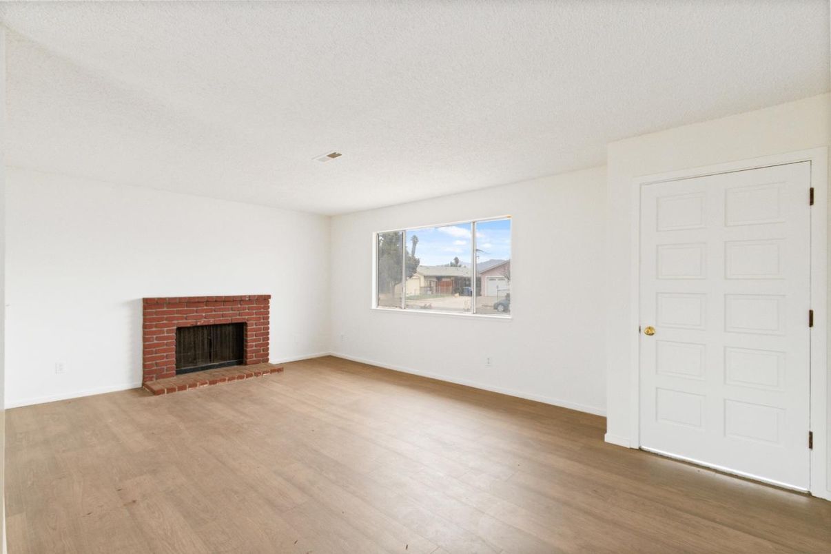 Empty room, Fireplace, Interior, Wood Texture Flooring