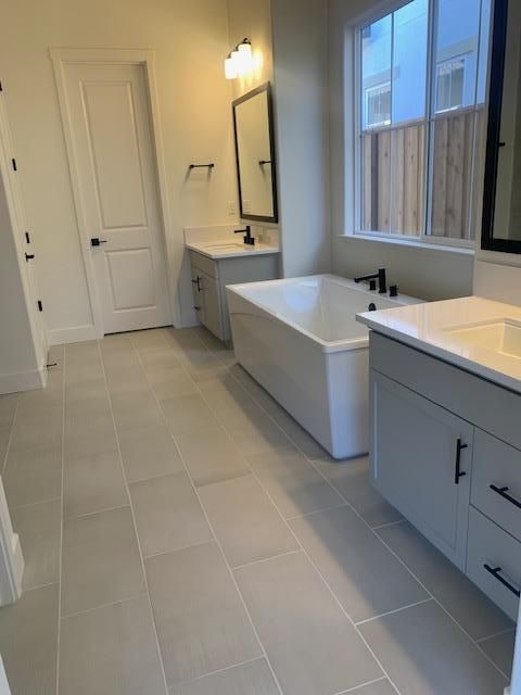 Bathroom, Dual Sink Vanities, Free Standing Baths, Interior