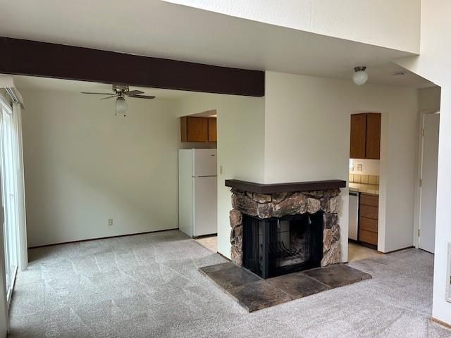 Empty room, Fireplace, Interior, Kitchen