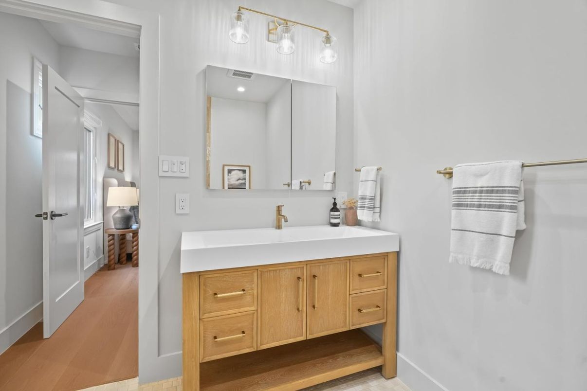 Bathroom, Interior, Wood Texture Flooring