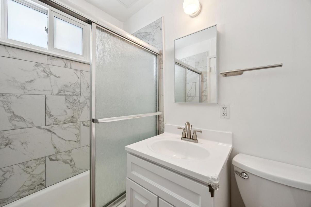 Bathroom, Glass Shower, Interior, Marble Walls