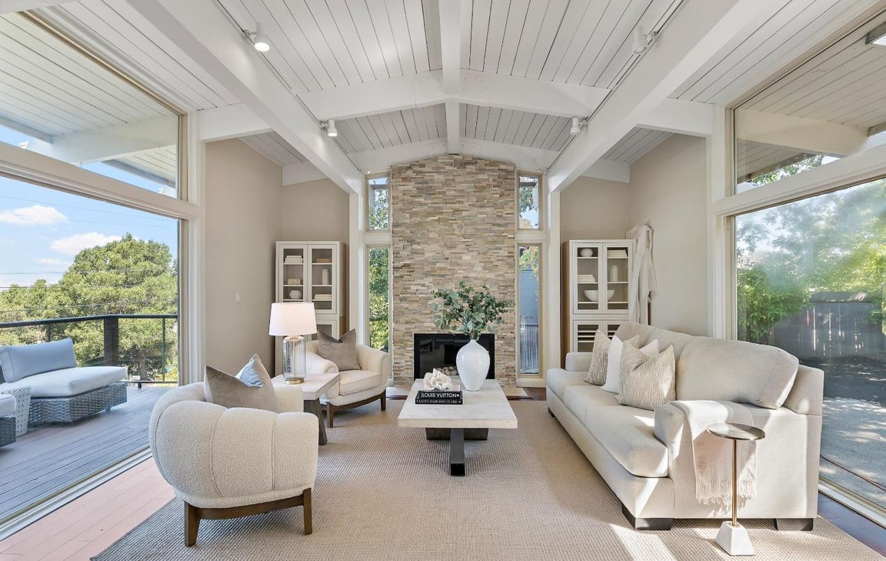 Fireplace, Interior, Living room, Stone Walls