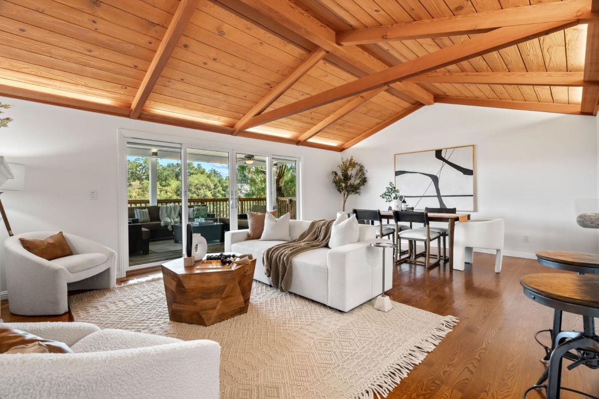Dining room, Interior, Living room, Wooden Beams, Wooden Ceilings, Wood Texture Flooring