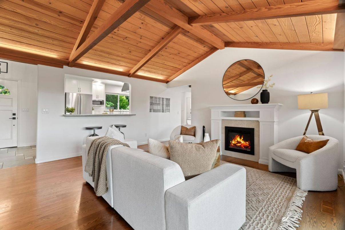 Fireplace, Interior, Living room, Wooden Beams, Wooden Ceilings, Wood Texture Flooring