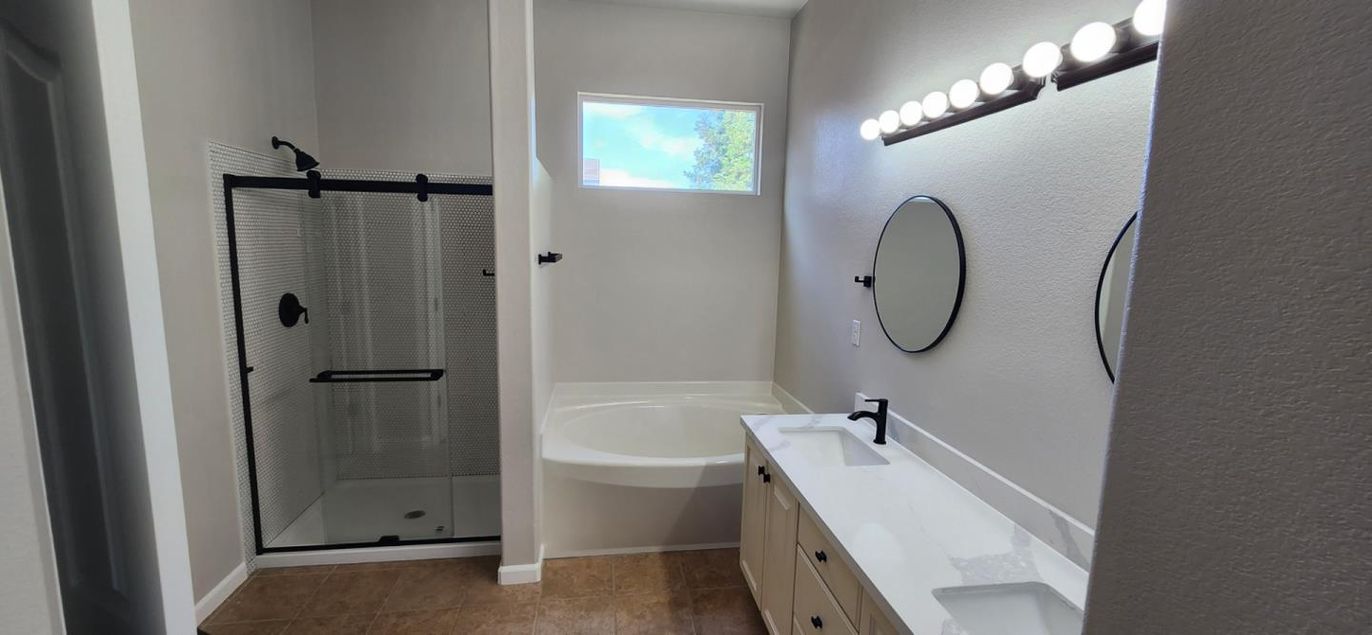 Bathroom, Dual Sink Vanities, Glass Shower, Interior