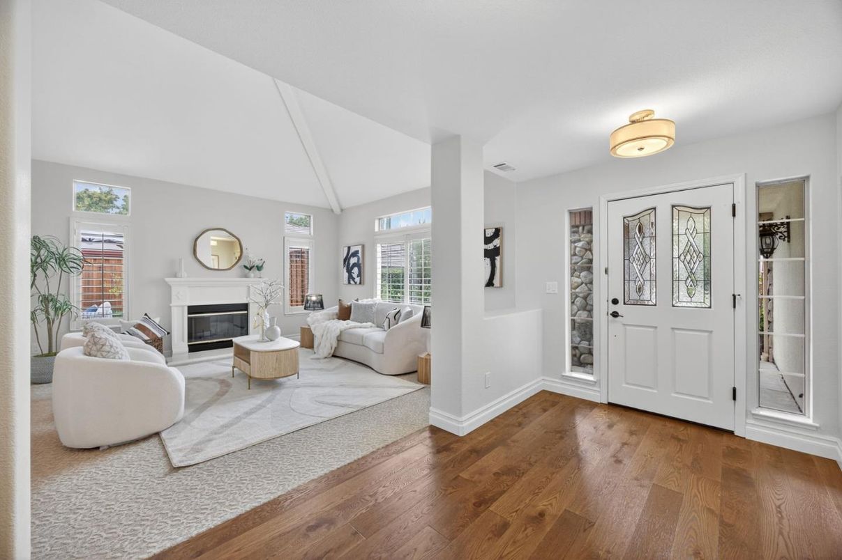 Fireplace, Interior, Living room, Wood Texture Flooring