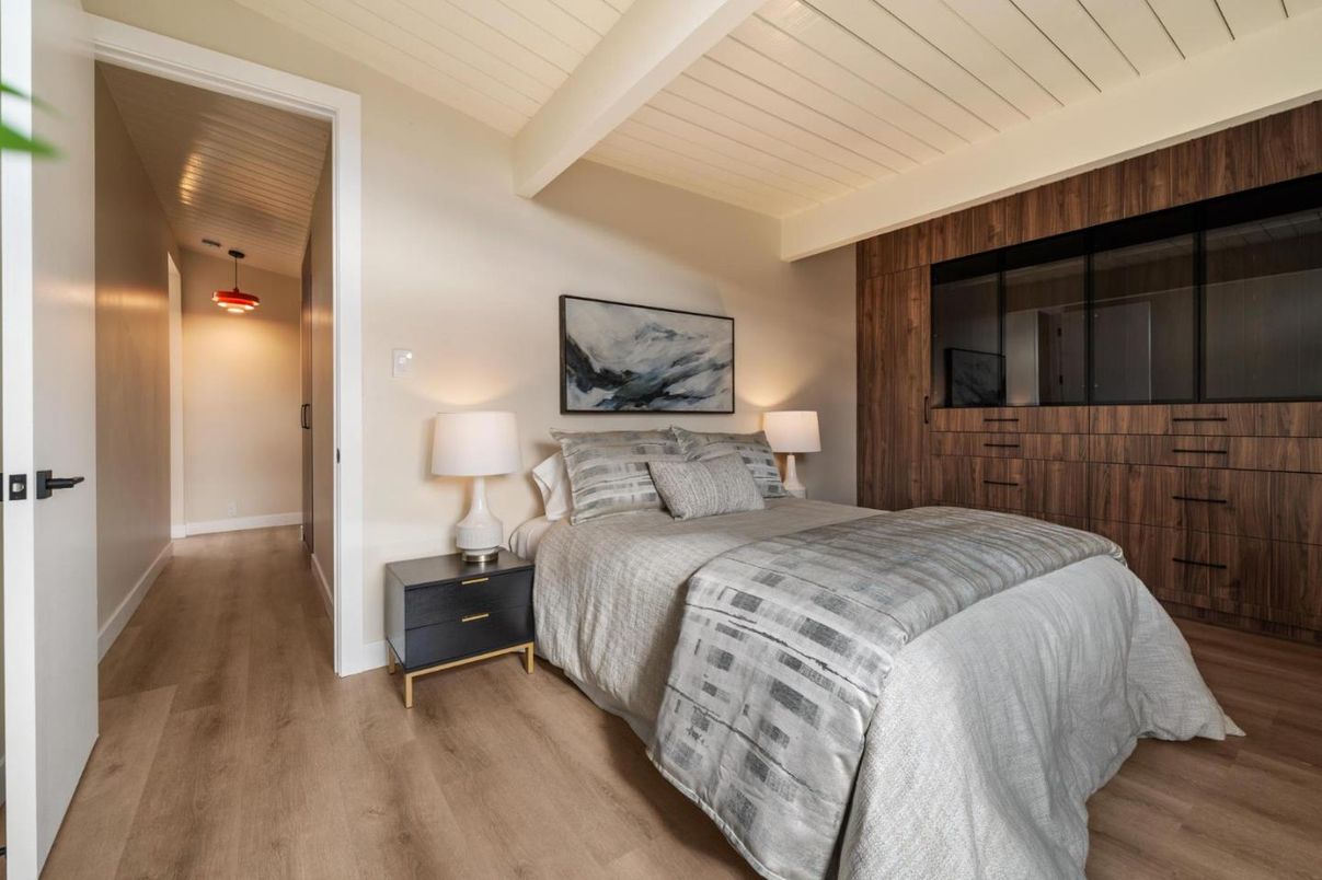 Bedroom, Interior, Wood Texture Flooring