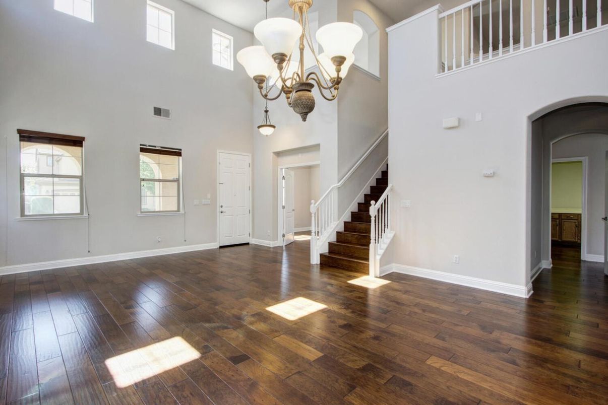 Chandelier, Interior, Wood Texture Flooring