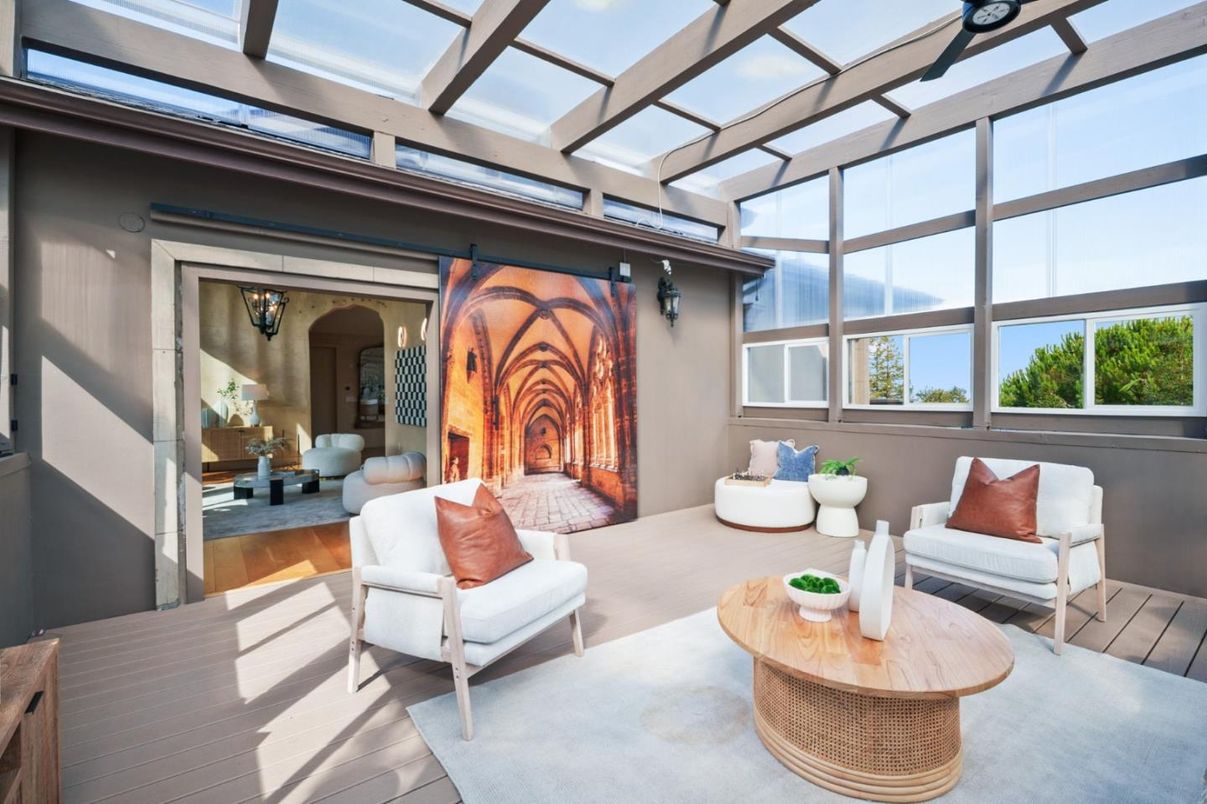 Glass Ceilings, Interior, Living room, Sun Room, Wood Texture Flooring