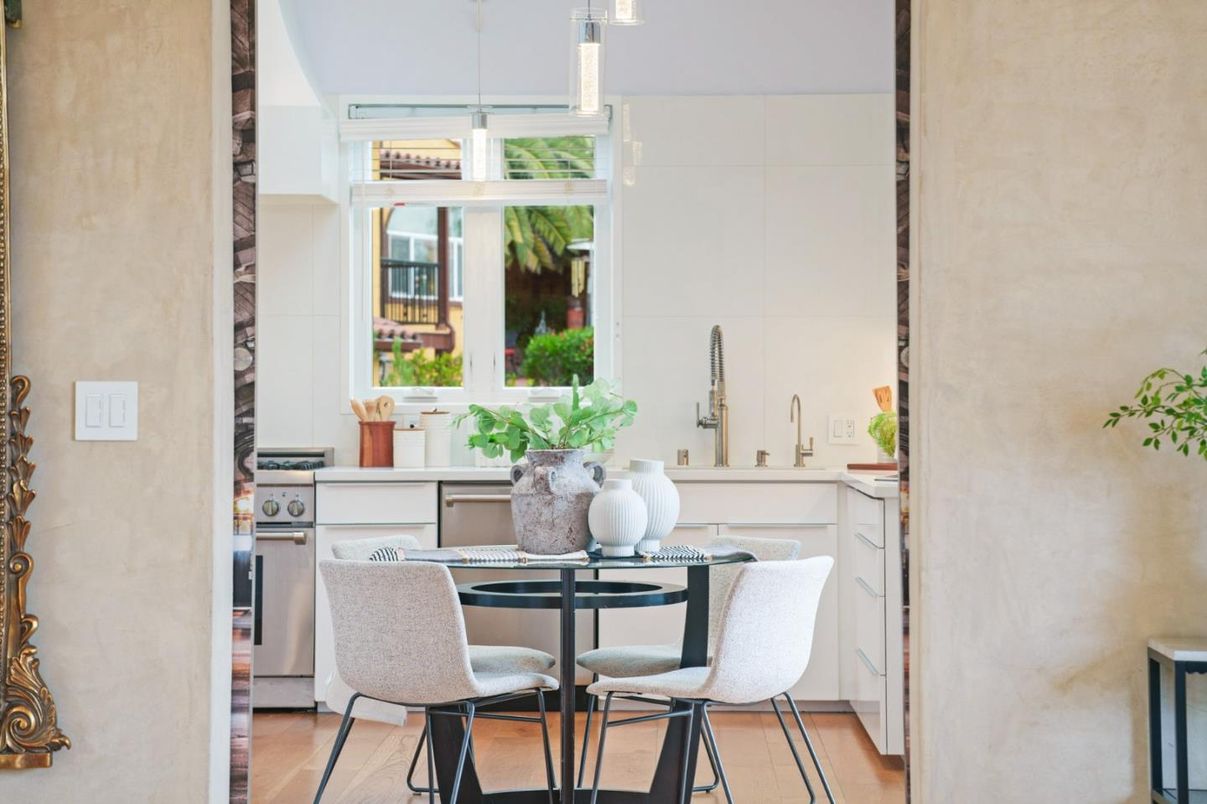 Dining room, Interior, Wood Texture Flooring