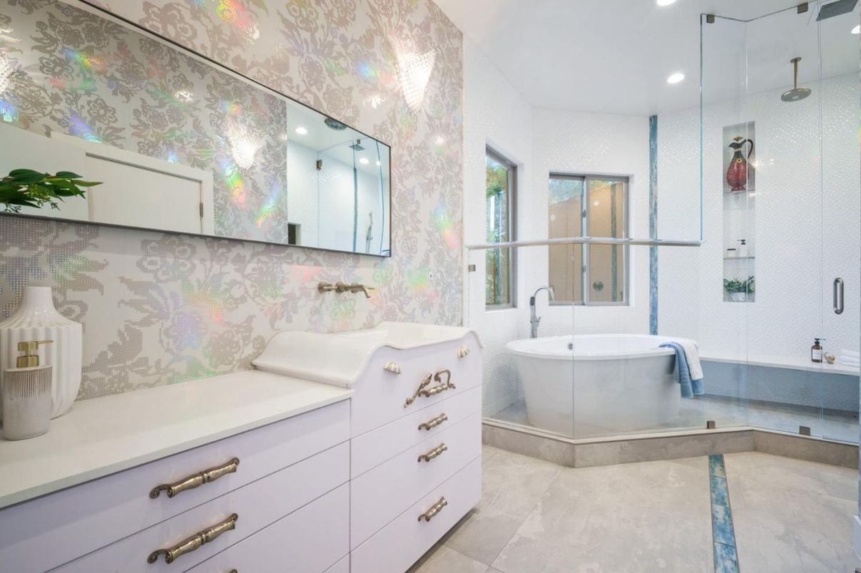 Bathroom, Free Standing Baths, Interior, Recessed Lighting