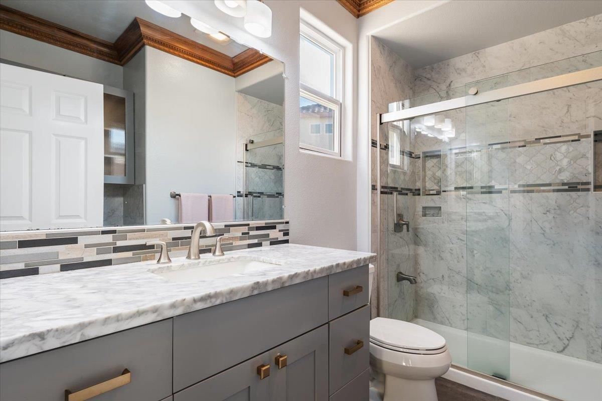 Bathroom, Glass Shower, Interior, Marble Walls