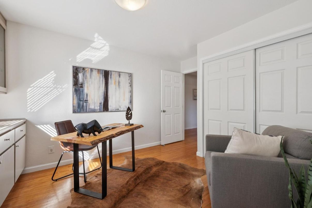 Home Office, Interior, Wood Texture Flooring