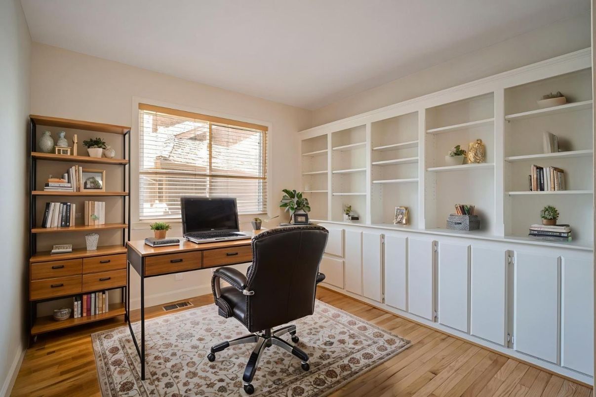 Home Office, Interior, Wood Texture Flooring