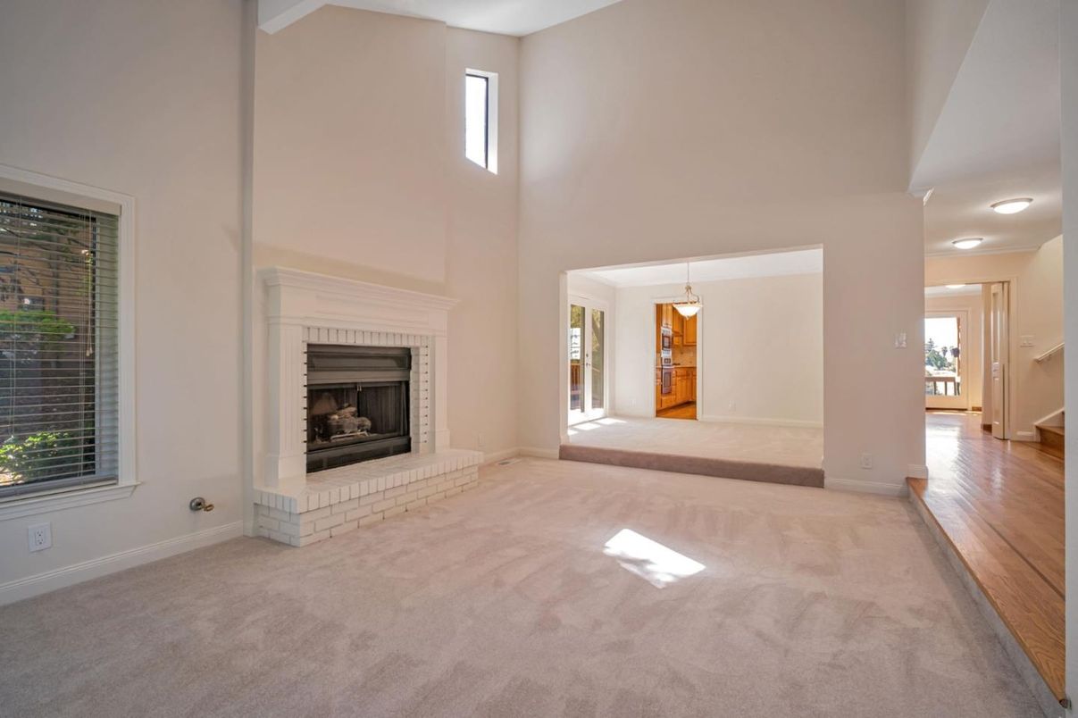 Empty room, Fireplace, Interior, Pendant Lights