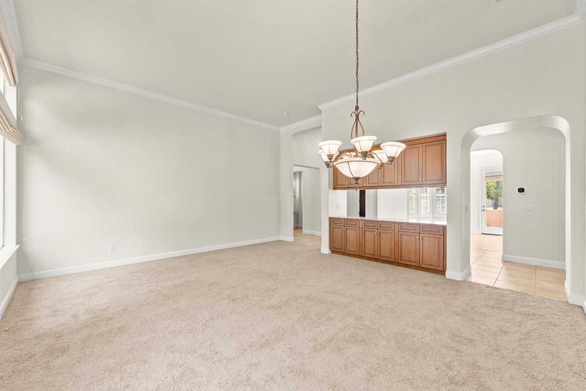 Chandelier, Empty room, Interior