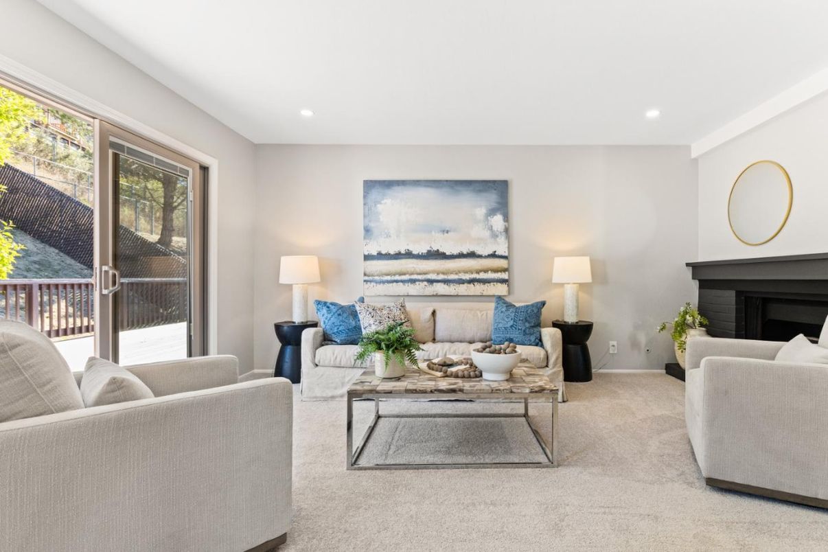 Fireplace, Interior, Living room, Recessed Lighting