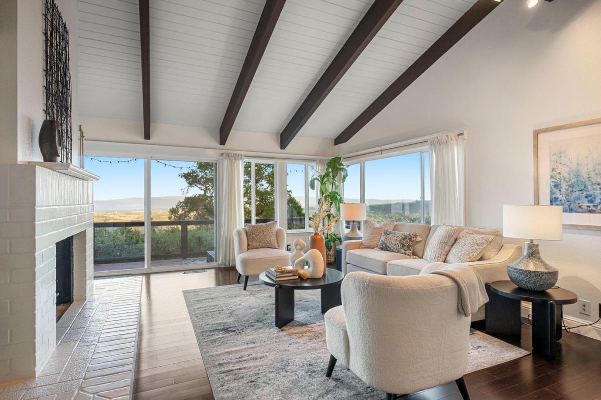 Fireplace, Interior, Living room, Wooden Beams, Wood Texture Flooring