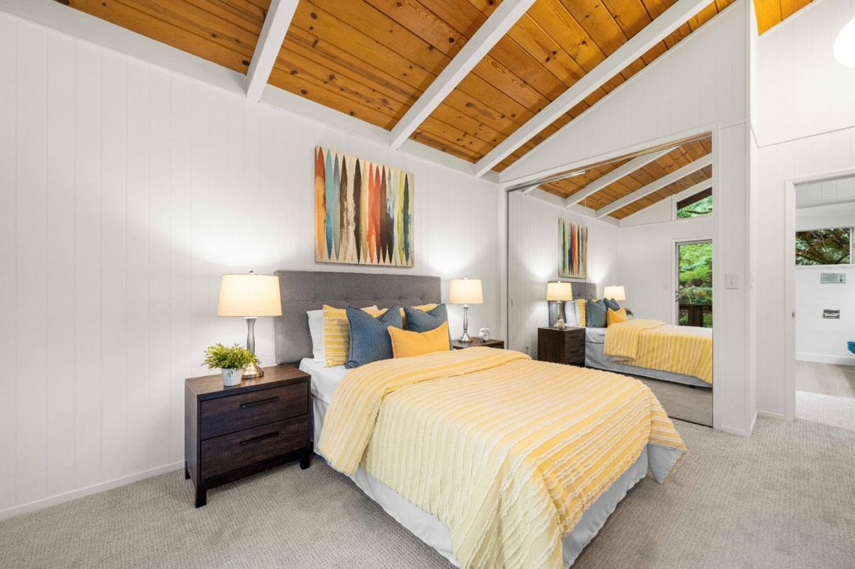 Bedroom, Interior, Wooden Beams, Wooden Ceilings