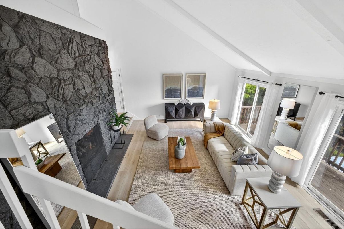 Fireplace, Interior, Living room, Stone Walls