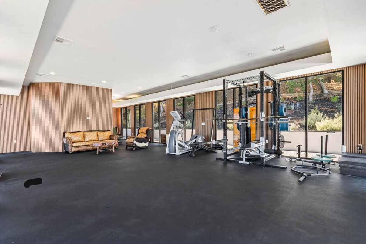 Fitness Equipment, Gym, Interior, Recessed Lighting