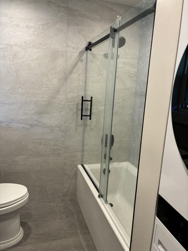 Bathroom, Glass Shower, Interior, Marble Walls