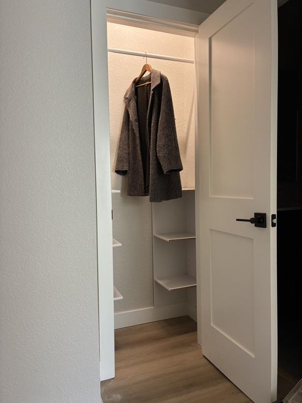Interior, Walk-in Closets, Wood Texture Flooring