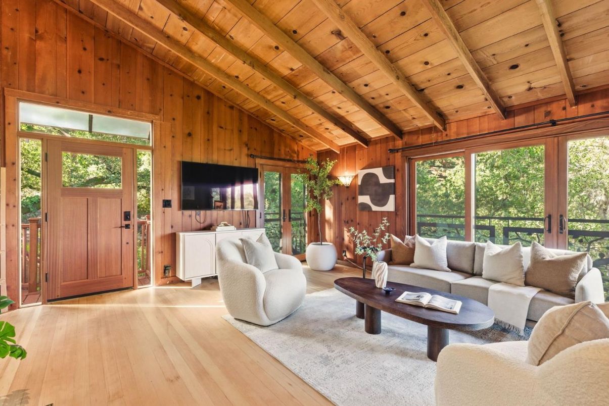 Interior, Living room, Wooden Beams, Wooden Ceilings, Wood Texture Flooring, Wooden Walls