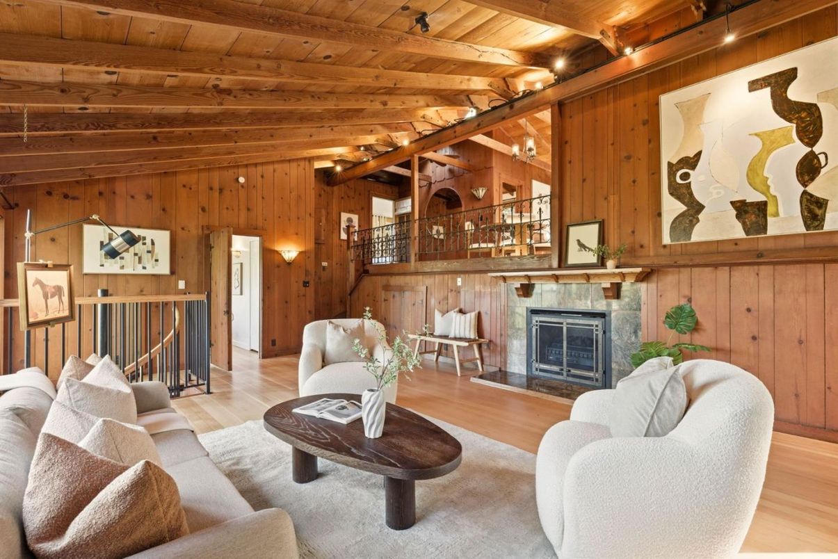 Fireplace, Interior, Living room, Wooden Beams, Wooden Ceilings, Wood Texture Flooring, Wooden Walls