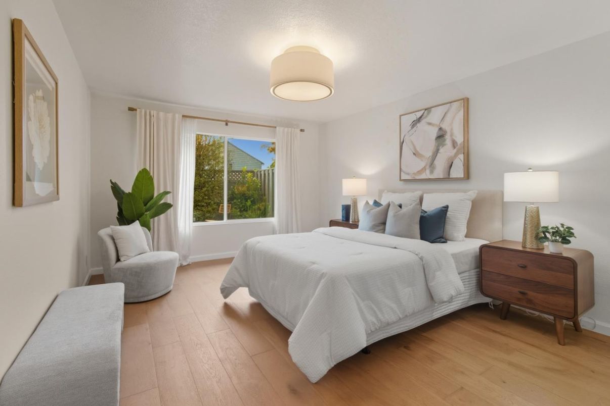 Bedroom, Interior, Wood Texture Flooring