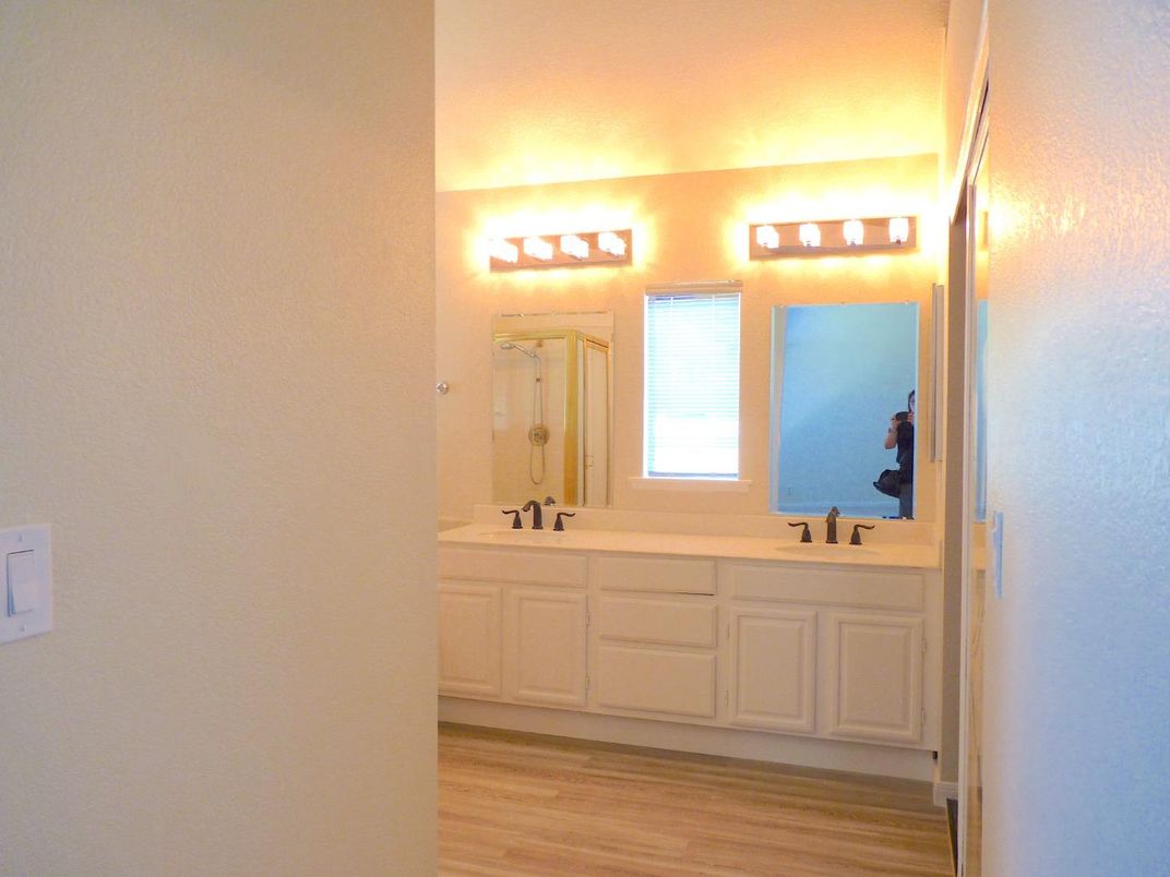 Bathroom, Dual Sink Vanities, Interior, Wood Texture Flooring