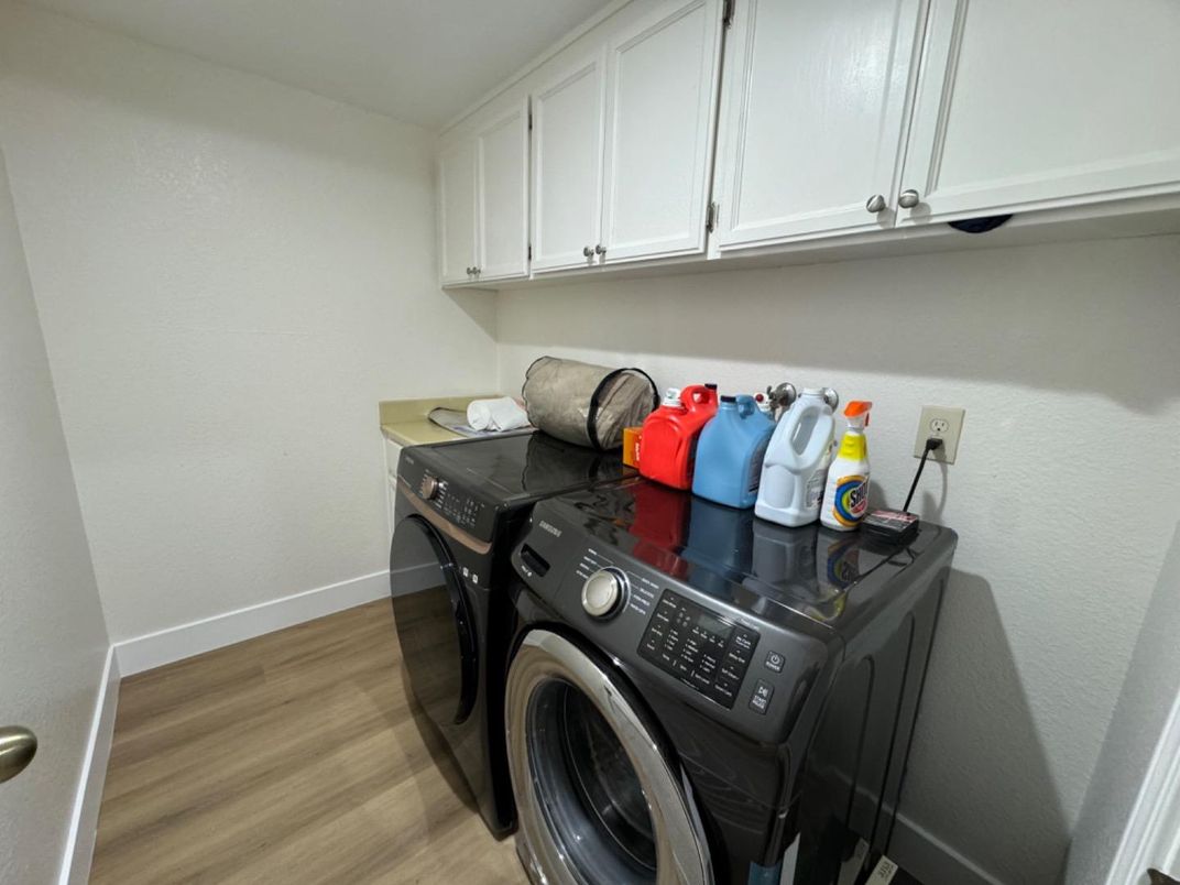 Interior, Washer, Wood Texture Flooring