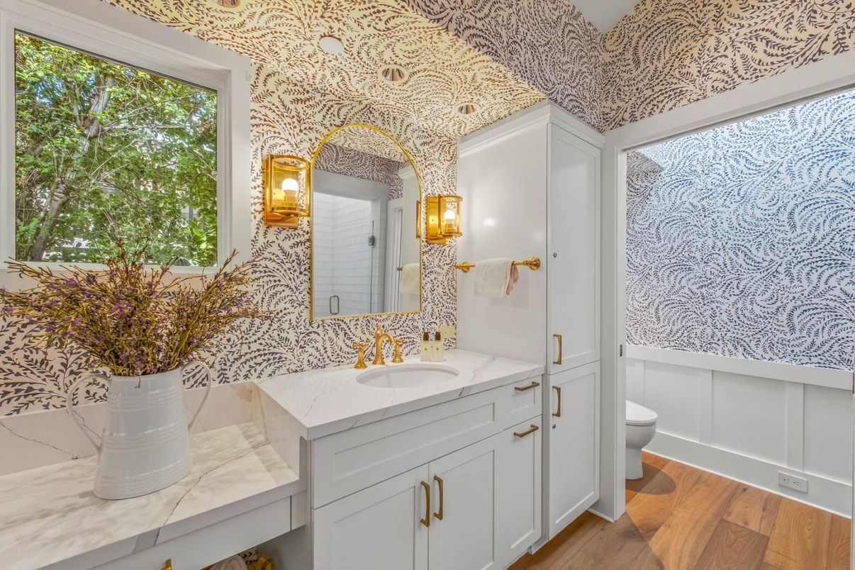 Bathroom, Interior, Wood Texture Flooring