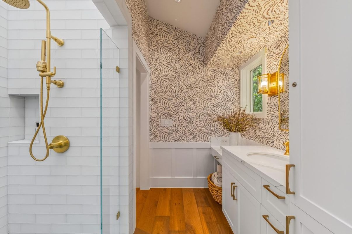 Bathroom, Interior, Wood Texture Flooring