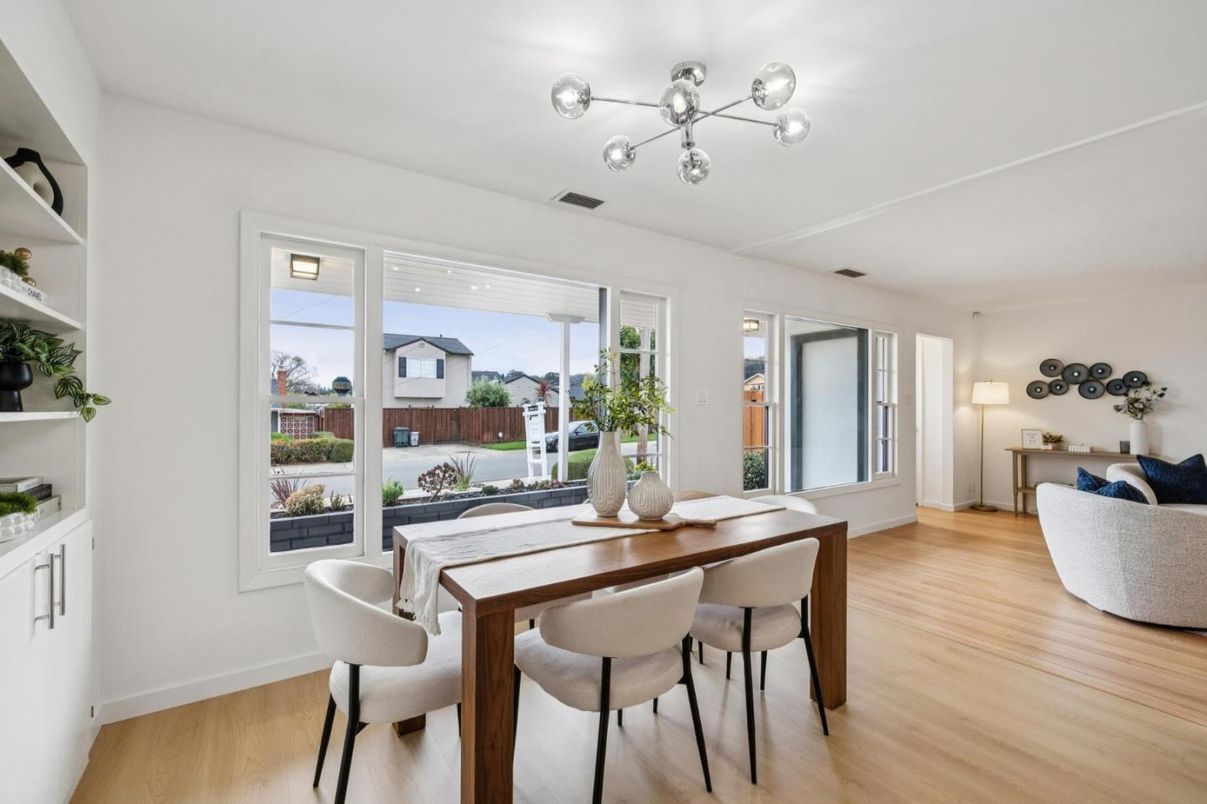 Dining room, Interior, Wood Texture Flooring