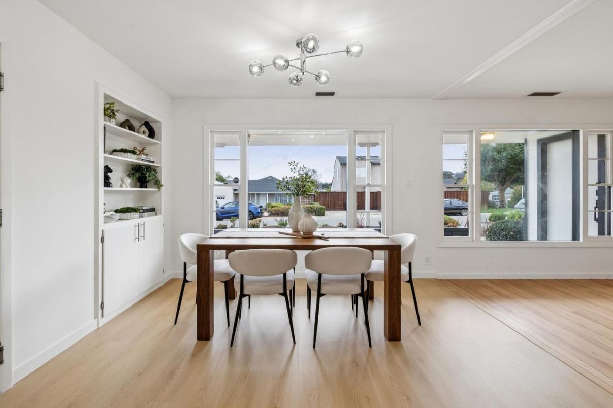 Dining room, Interior, Wood Texture Flooring