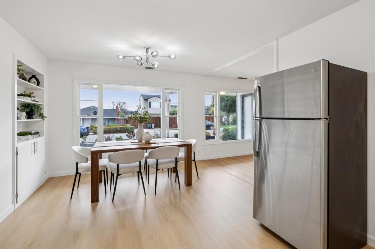 Dining room, Interior, Wood Texture Flooring