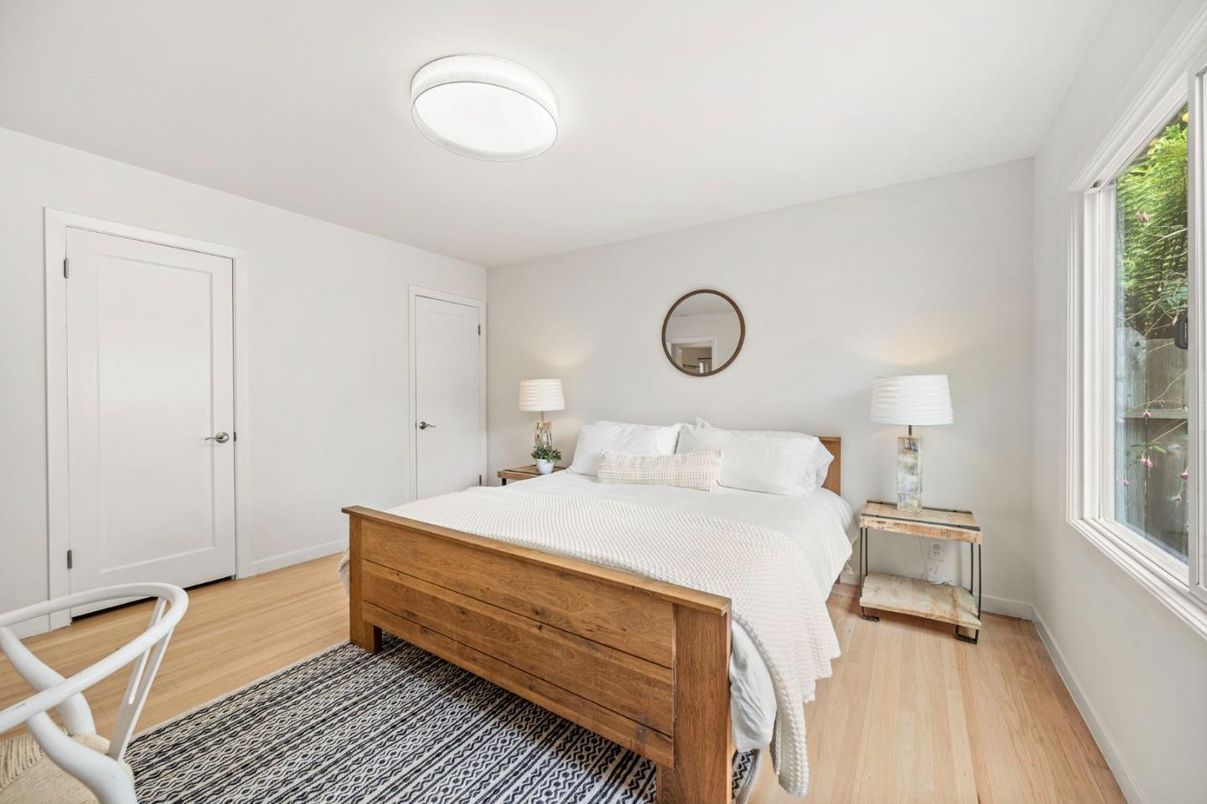 Bedroom, Interior, Wood Texture Flooring