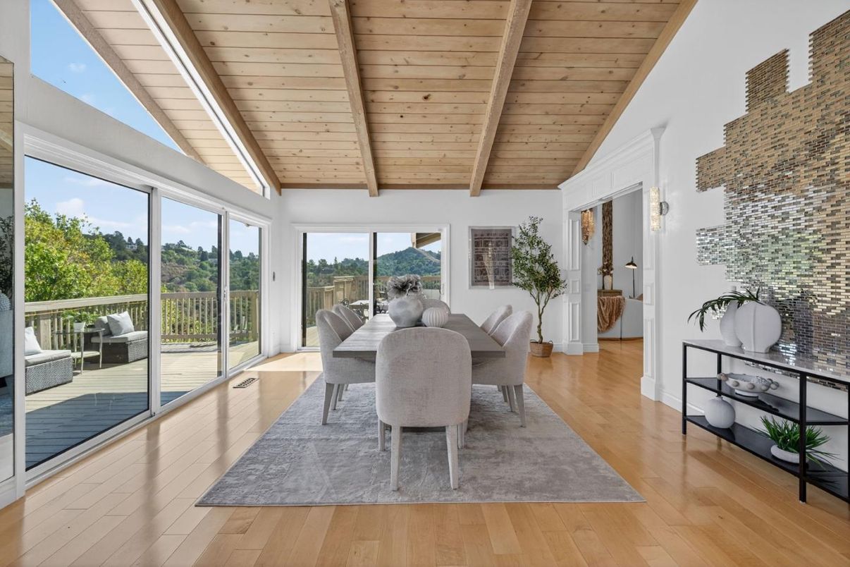 Dining room, Interior, Wooden Ceilings, Wood Texture Flooring