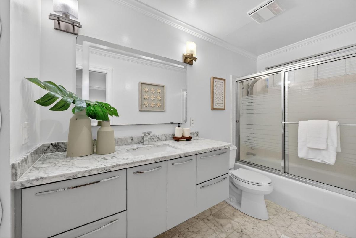 Bathroom, Glass Shower, Interior, Marble