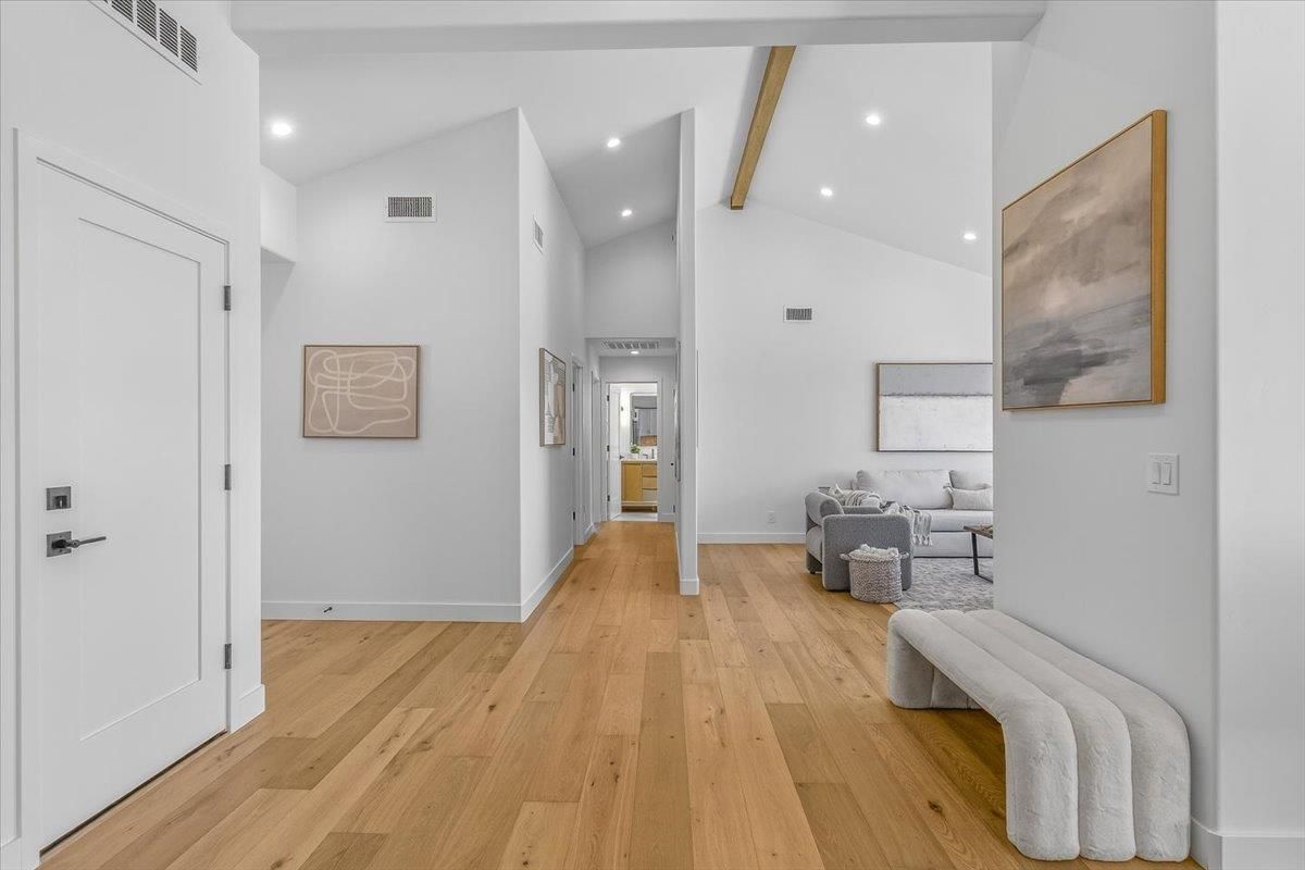 Interior, Recessed Lighting, Wooden Beams, Wood Texture Flooring