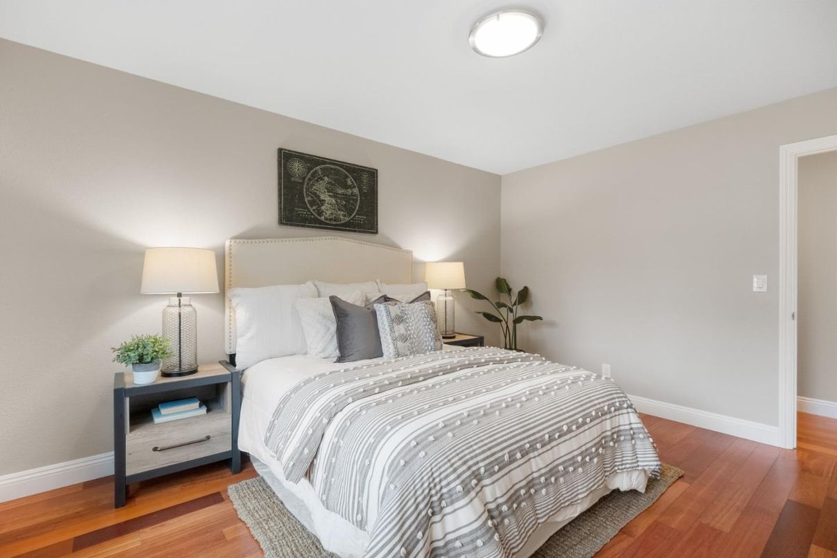 Bedroom, Interior, Wood Texture Flooring