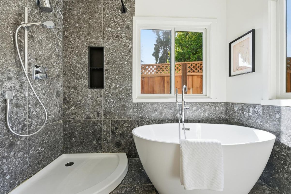 Bathroom, Free Standing Baths, Interior, Marble Walls