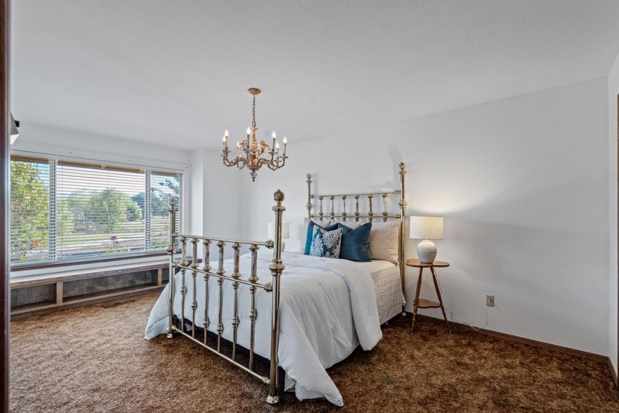 Bedroom, Chandelier, Interior