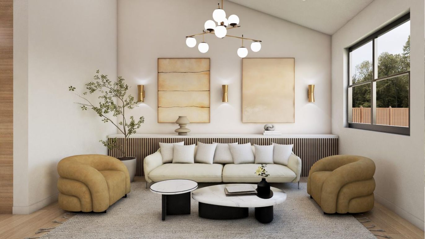 Interior, Living room, Pendant Lights, Wood Texture Flooring