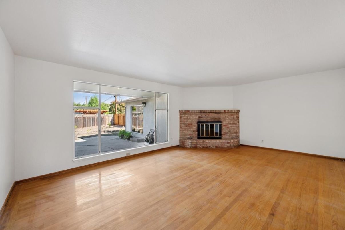 Empty room, Fireplace, Interior, Wood Texture Flooring