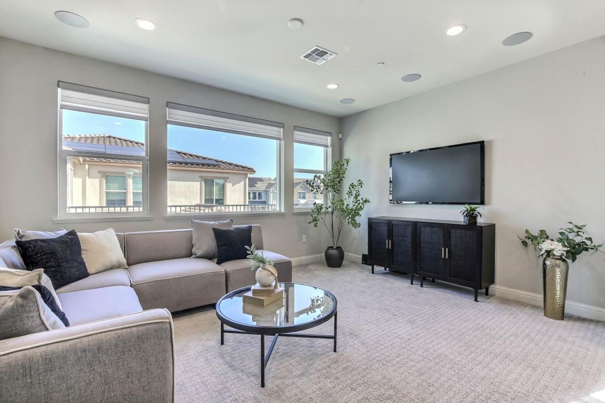 Interior, Living room, Recessed Lighting