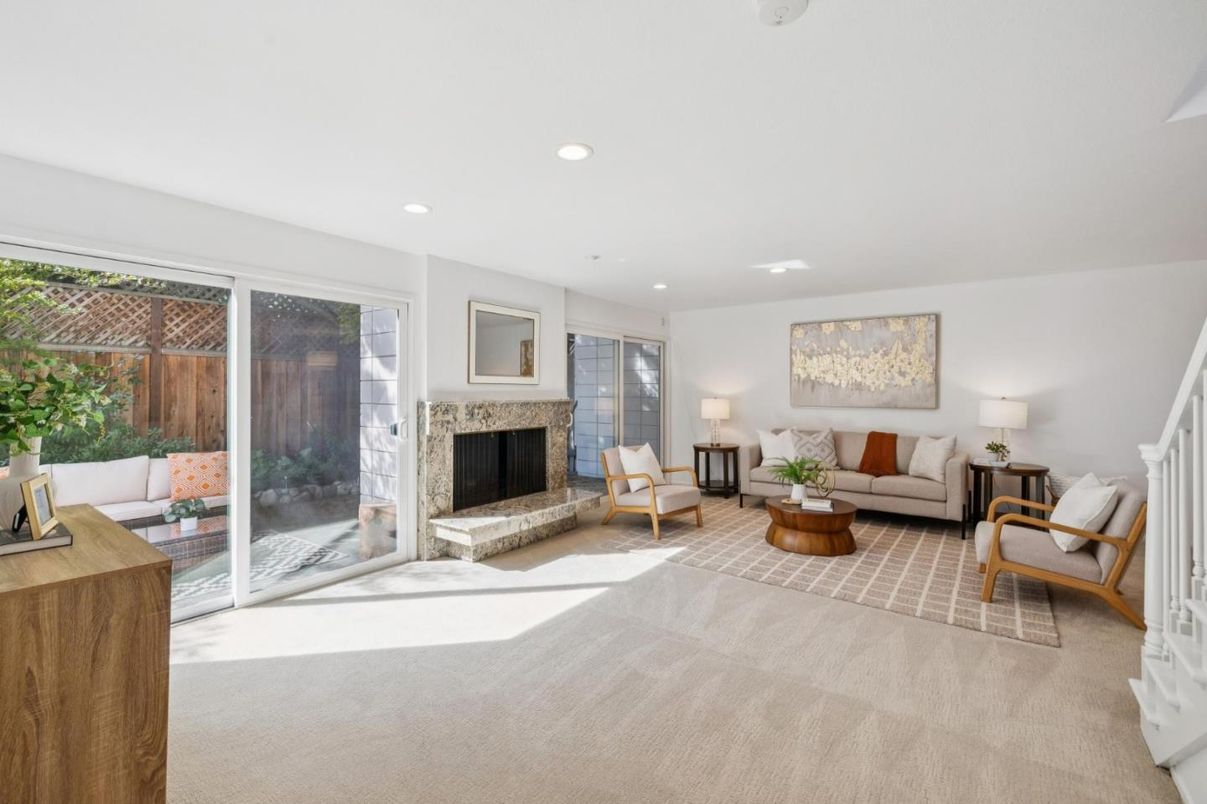 Fireplace, Interior, Living room, Recessed Lighting