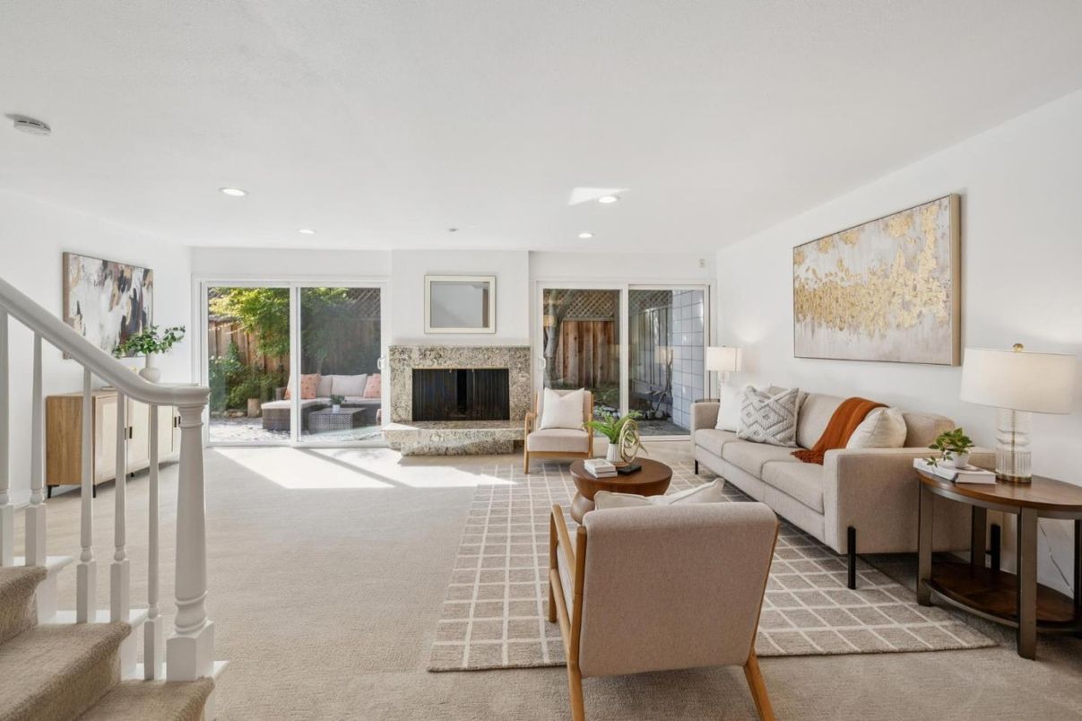 Fireplace, Interior, Living room, Recessed Lighting