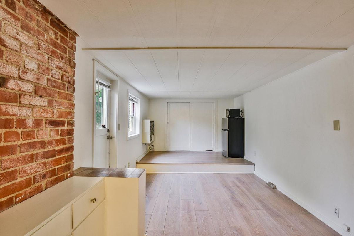 Interior, Stone Walls, Wood Texture Flooring